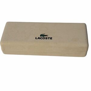 Lacoste Eyeglass or Sunglass Case Mens Green Lined Hard Shell Clamshell